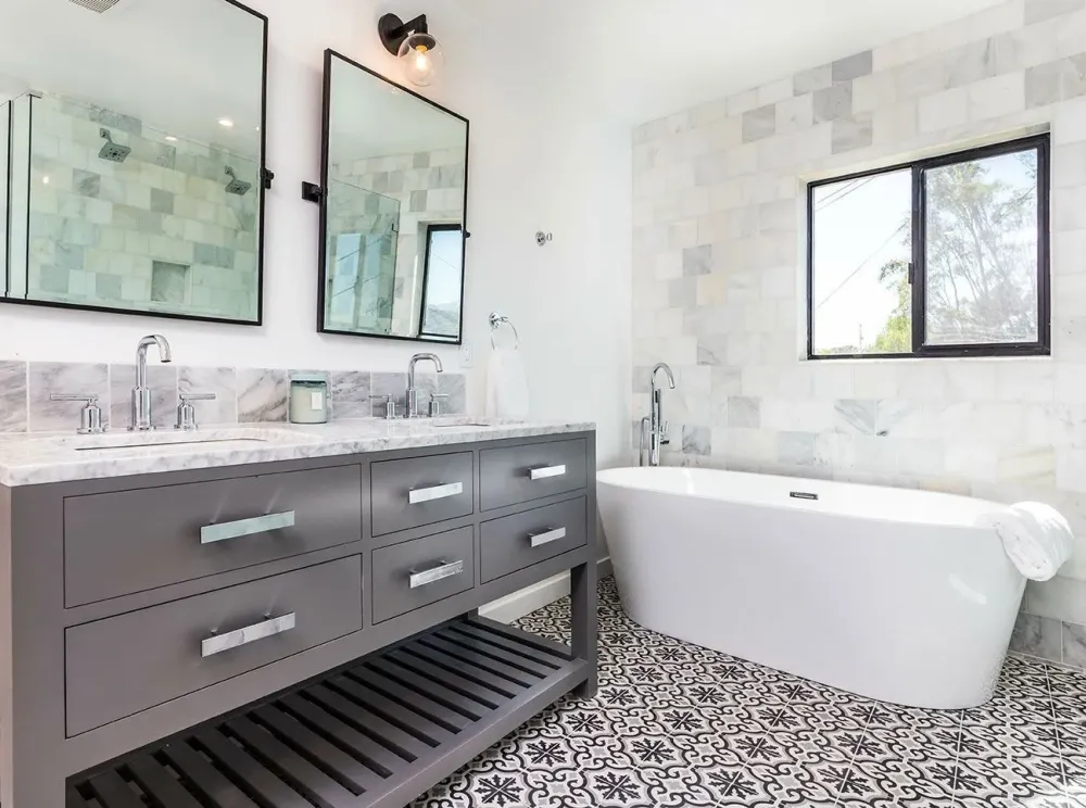 Pose de salle de bain près de Huizingen 